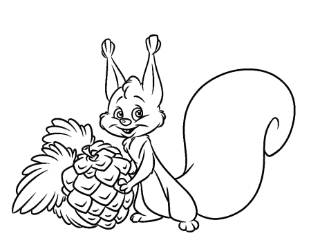 Раскраска Белочка