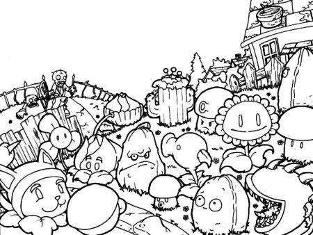 Plants vs Zombies раскраска