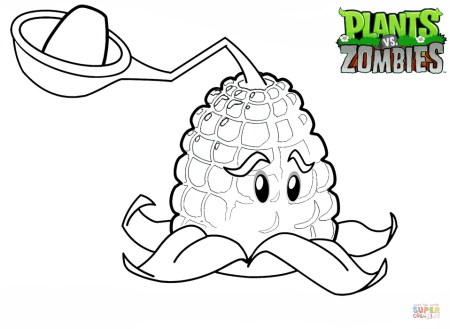 Plants vs Zombies раскраска Горохострел