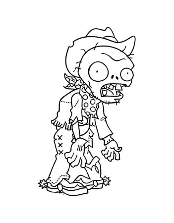 Plants vs Zombies раскраска