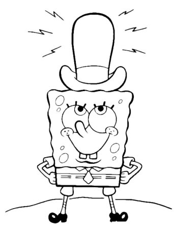 Разукрашки губка Боб квадратные штаны
