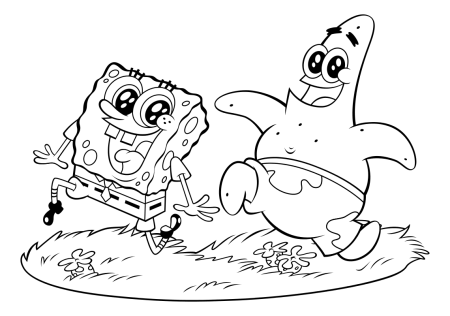 Губка Боб квадратные штаны разукрашка