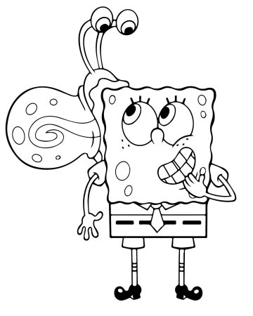 Раскраски для девочек губка Боб