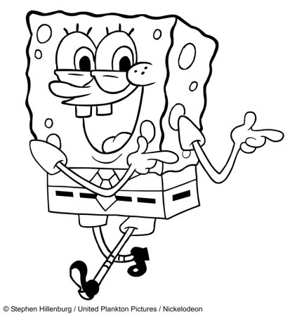 Раскраски мультики губка Боб