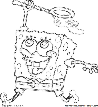 Спанч Боб раскраска для детей