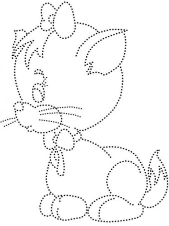 Обведи по точкам для малышей