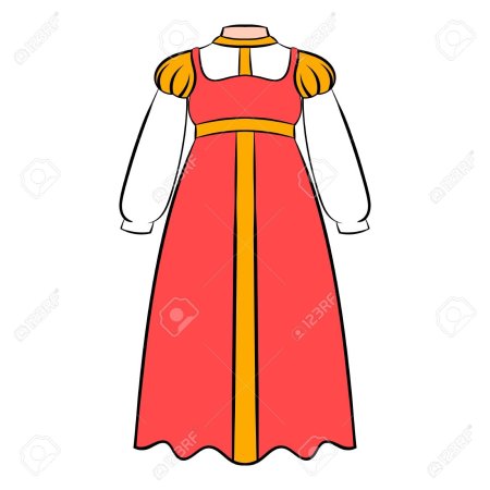 Русский народный сарафан рисование