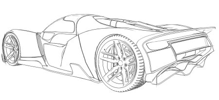 Машина будущего раскраска