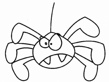 Паук раскраска