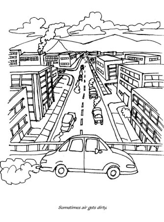 Экологический плакат раскраска