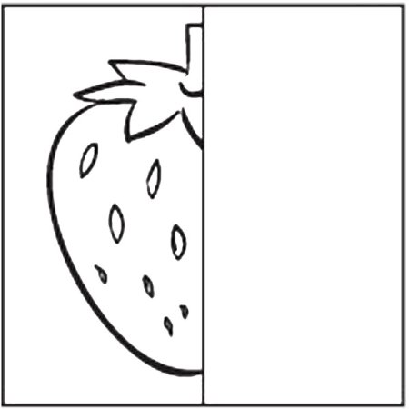 Дорисуй овощи и фрукты