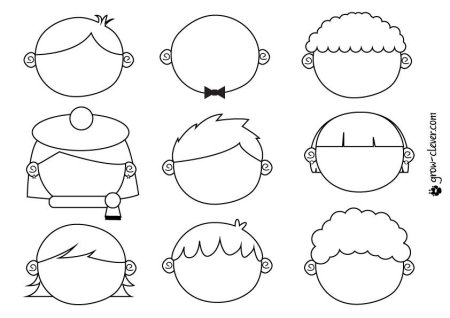 Дорисуй лицо для дошкольников