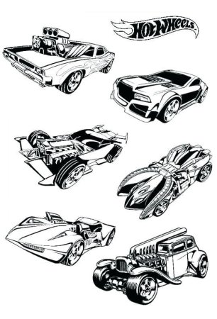 Раскраска хот Вилс машинки
