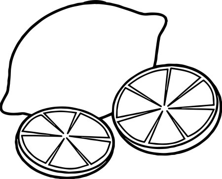 Лимон раскраска