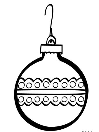Разукрашка елочные игрушки для детей