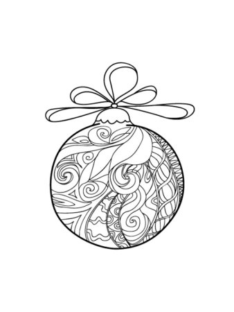 Раскраска новогодние игрушки