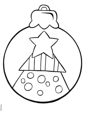 Новогодние шарики раскраска