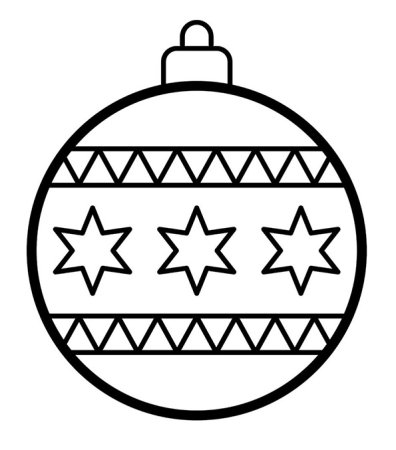Новогодние шарики раскраска