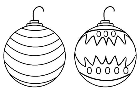 Новогодний шар раскраска