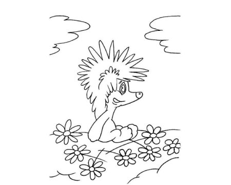 Ежик в тумане раскраска