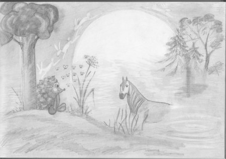 Ежик в тумане раскраска