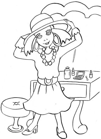 Раскраска "маленькие модницы"