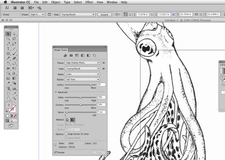 Контур в иллюстраторе