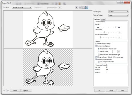 Трассировка растрового изображения в coreldraw