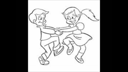 Танцы раскраска для детей
