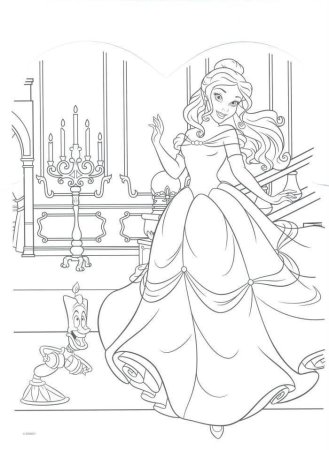 Разукрашки для девочек замок принцессы