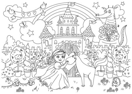 Раскраска Средневековая принцесса