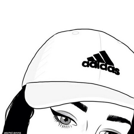 Рисунки карандашом девушка в кепке