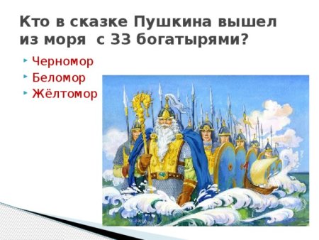 Сказка о царе Салтане раскраска 33 богатыря