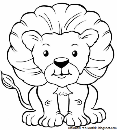 Раскраска «львёнок»