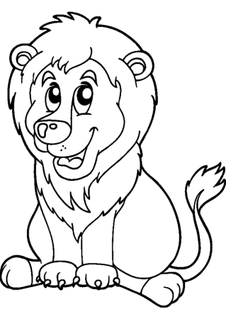 Раскраска Симба Король Лев