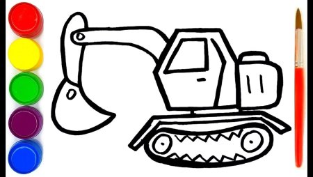 Экскаватор JCB раскраска