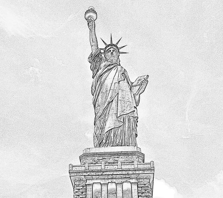 Статуя свободы раскраска