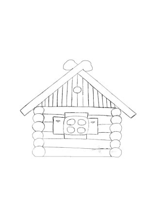 Избушка раскраска