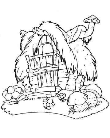 Зайкина избушка раскраска