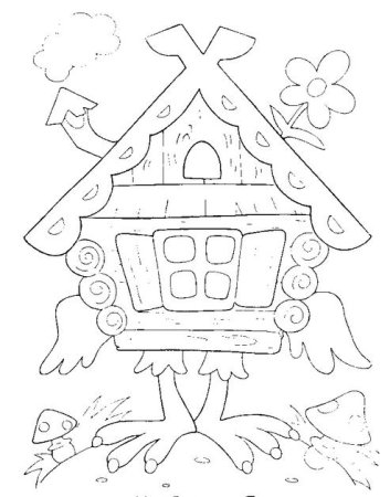 Изба раскраска