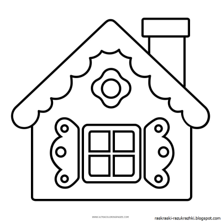 Деревенский домик раскраска