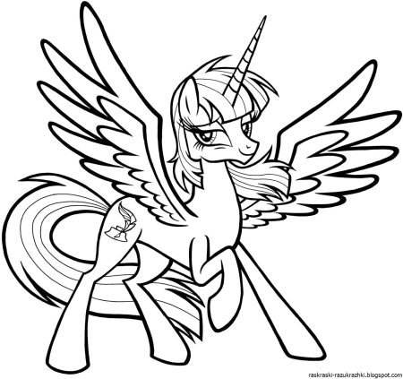 Твайлайт Спаркл Аликорн раскраска