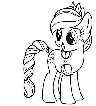 Мой маленький пони раскраска Эпплджек