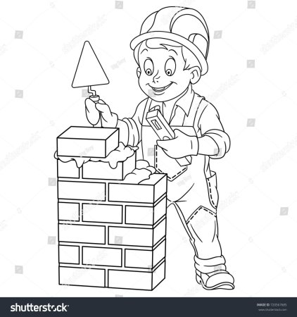 Кирпичный дом раскраска