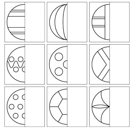 Дорисовать вторую половину рисунка