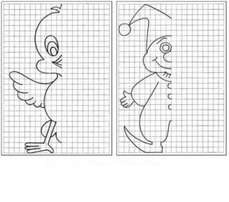 Дорисовки для детей 7 лет