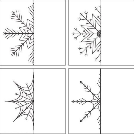 Дорисовать снежинку