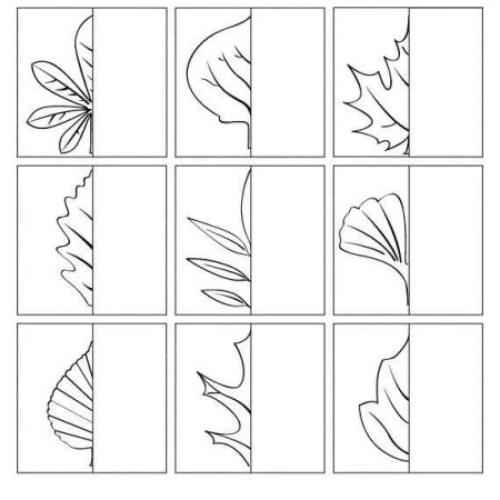 Задания для детей дорисуй вторую половину