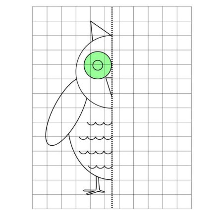 Дорисовать половину рисунка