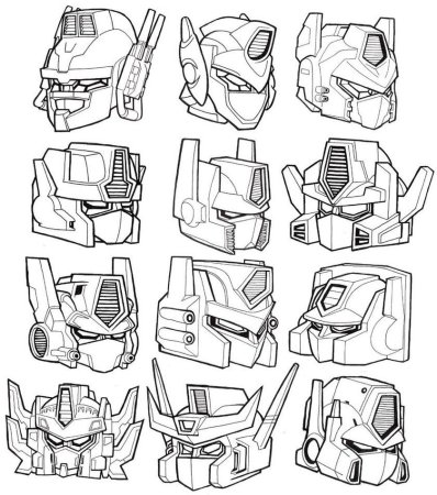 Робот Оптимус Прайм раскраска